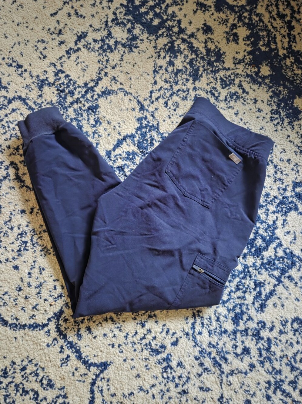 Figs Navy Drawstring Performance Joggers - Picture 4 of 5